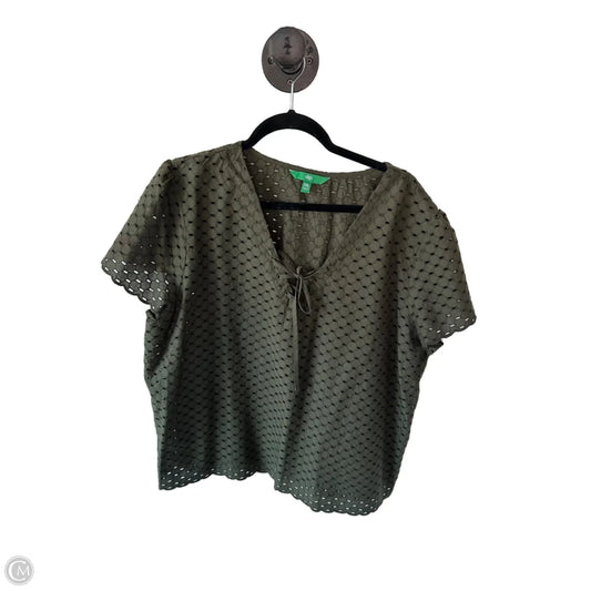 Top Short Sleeve By Dip In Green, Size: Xxl