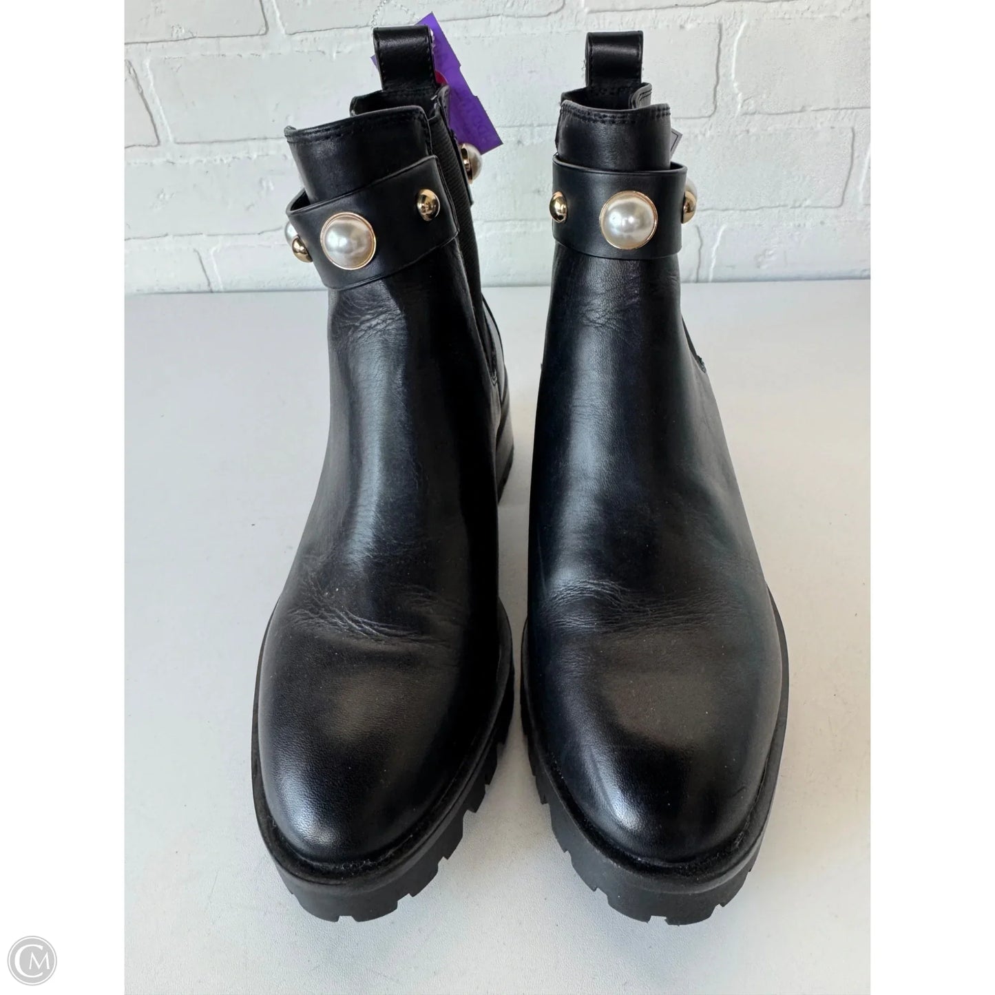 Boots Designer By Karl Lagerfeld In Black, Size: 8