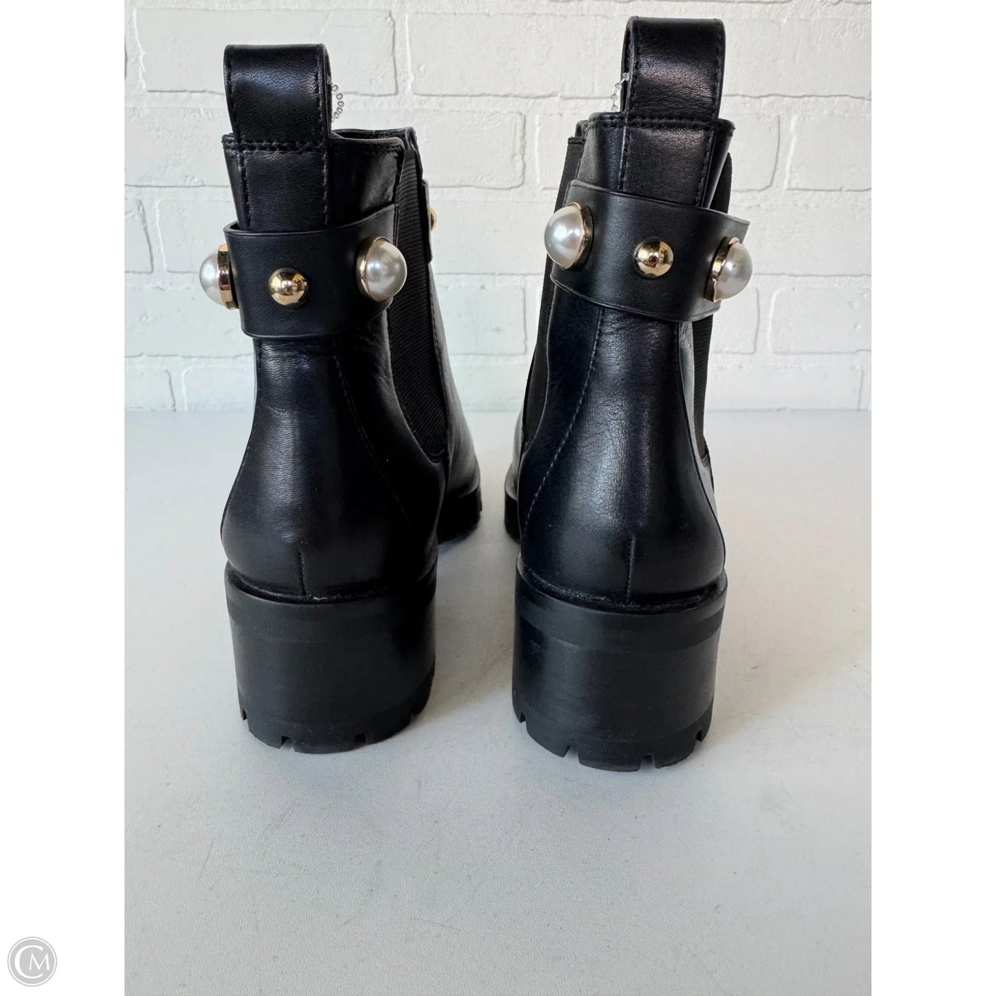 Boots Designer By Karl Lagerfeld In Black, Size: 8