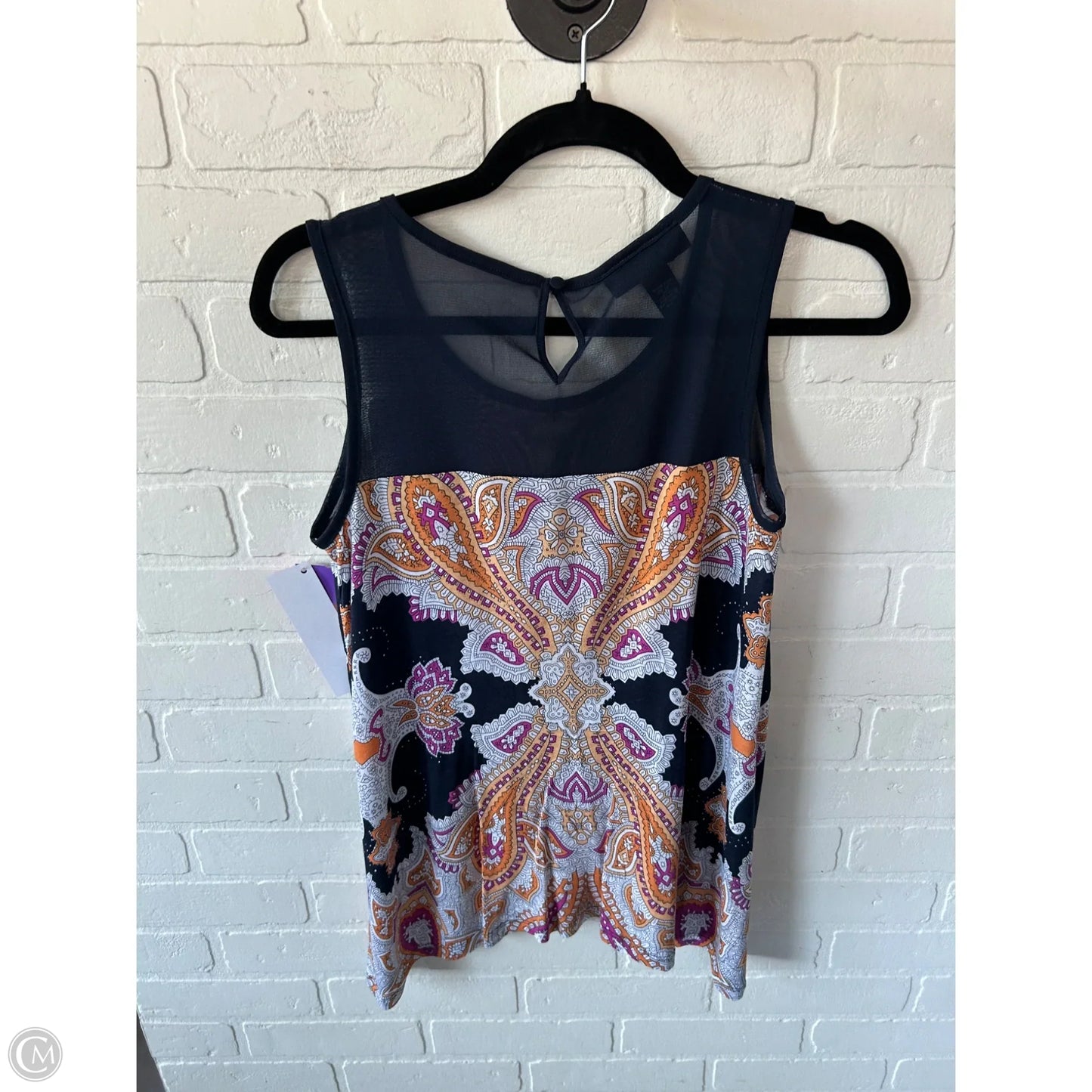 Top Sleeveless By Inc In Blue & Orange, Size: S