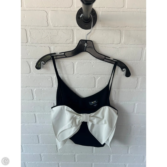 Top Sleeveless By Maeve In Black & Cream, Size: M