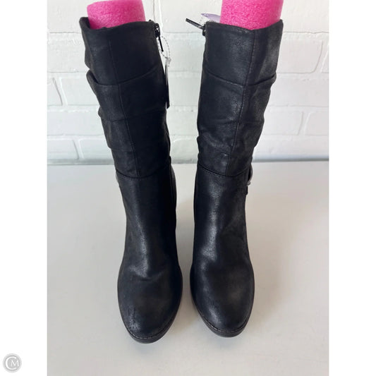 Boots Mid-calf Heels By Bare Traps In Black, Size: 6.5