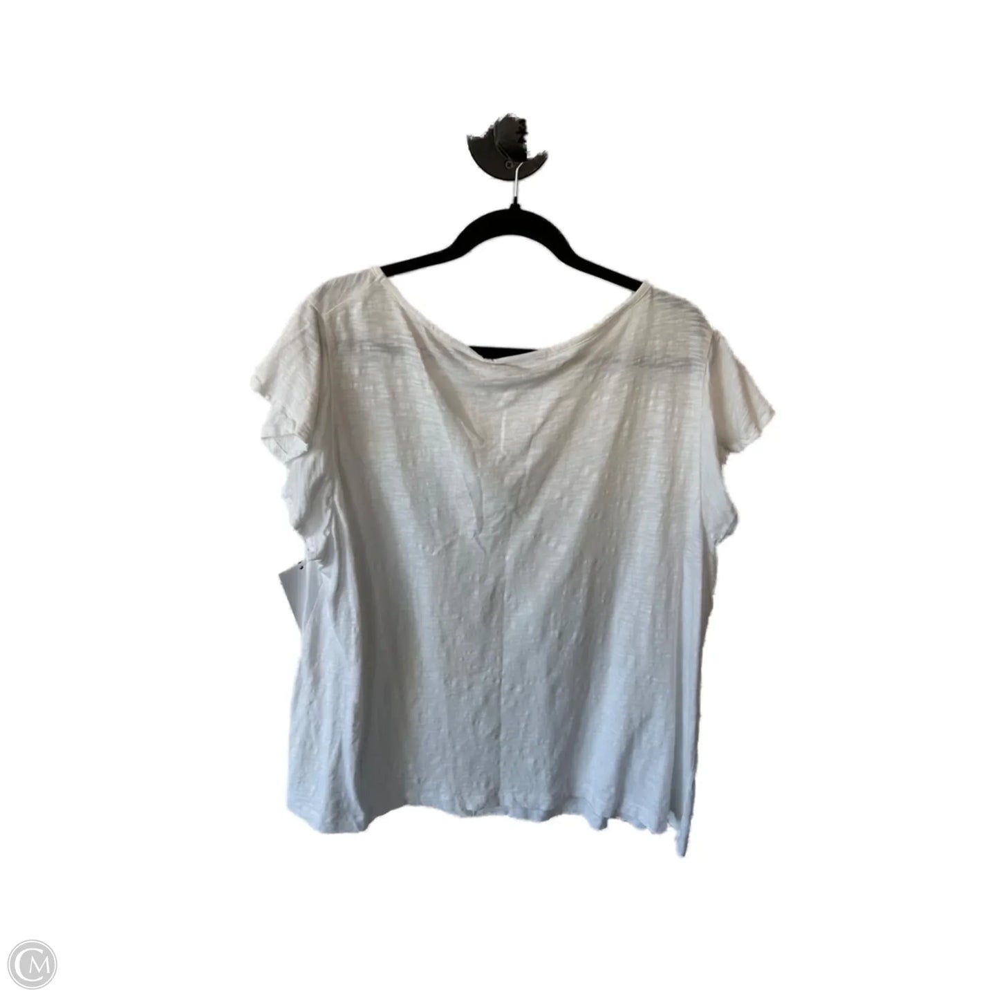 Top Short Sleeve By Lane Bryant In White, Size: 4x