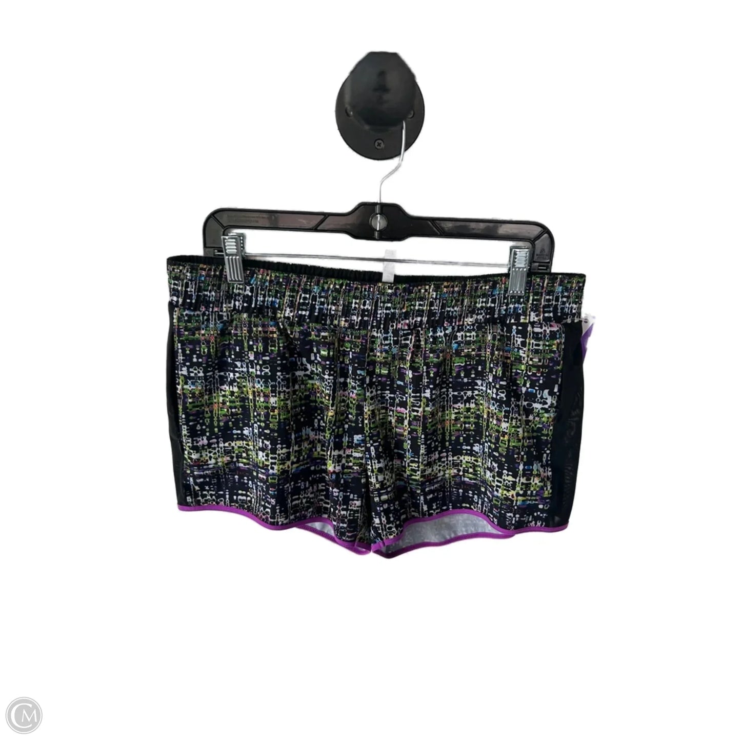 Athletic Shorts By Fabletics In Black & Green, Size: 12