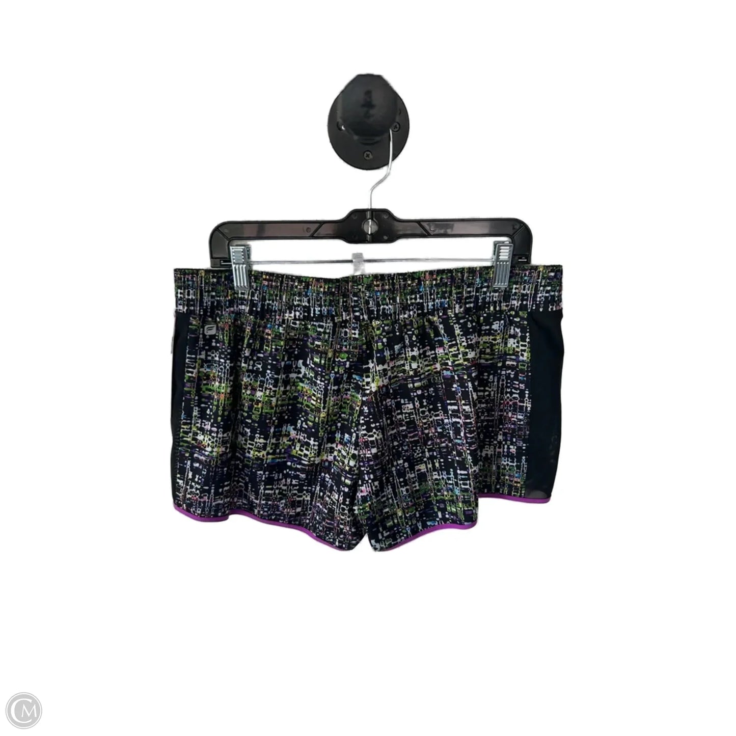 Athletic Shorts By Fabletics In Black & Green, Size: 12