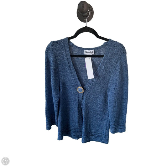 Sweater Cardigan By Northstyle In Blue, Size: L