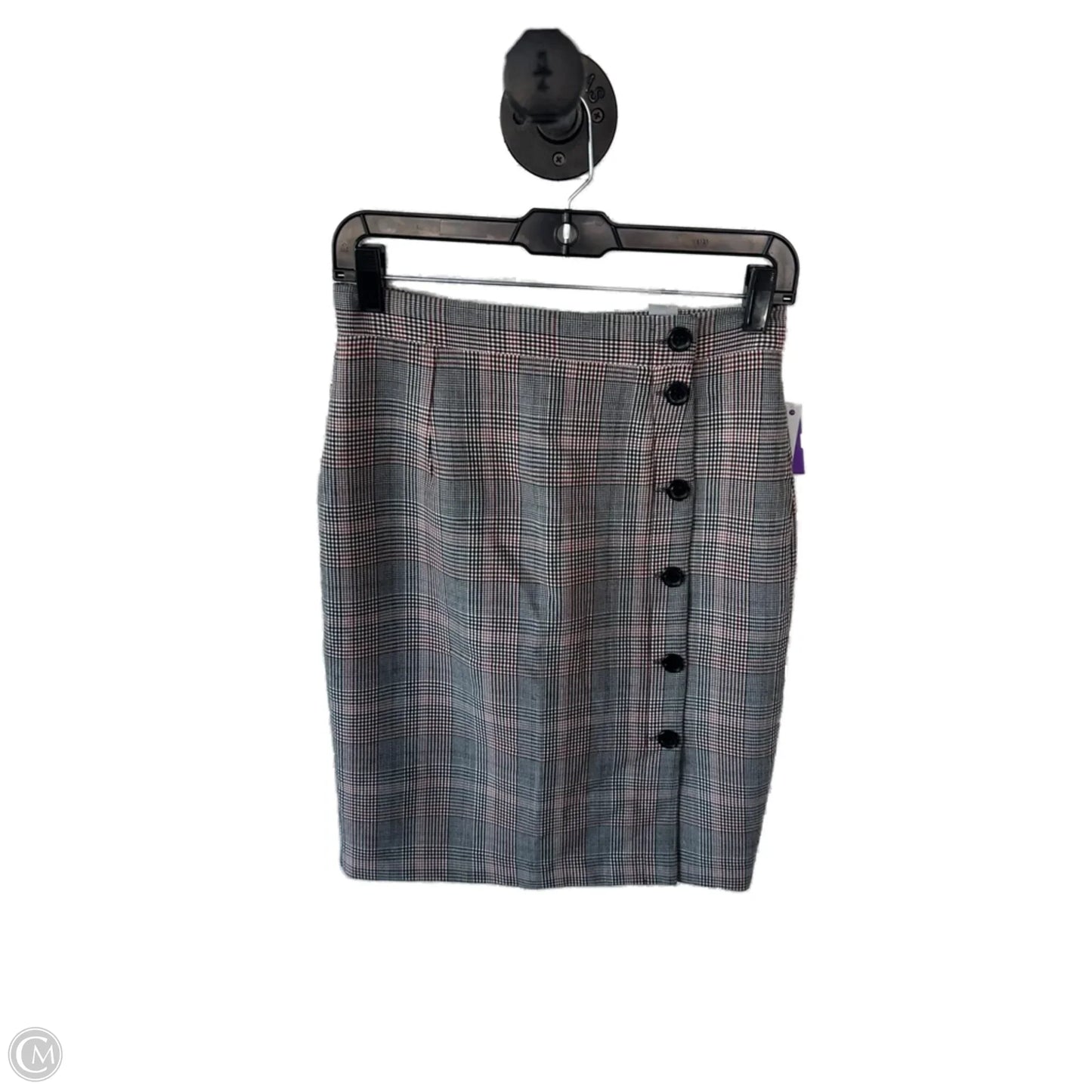 Skirt Midi By H&m In Grey & Red, Size: 4