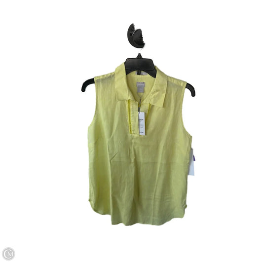 Top Sleeveless By Chicos In Yellow, Size: S