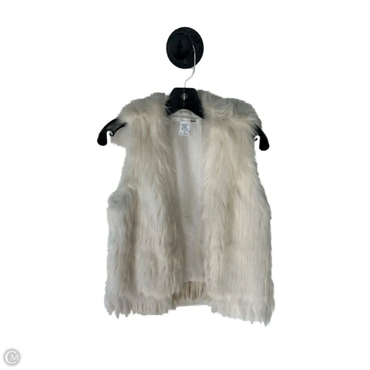 Vest Faux Fur & Sherpa By Clothes Mentor In Cream, Size: S