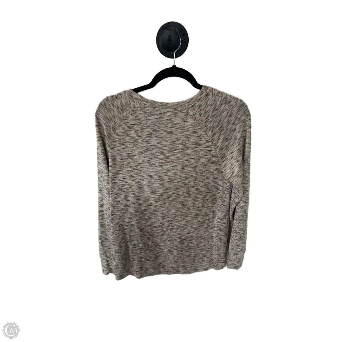 Top Long Sleeve Basic By Time And Tru In Tan, Size: M