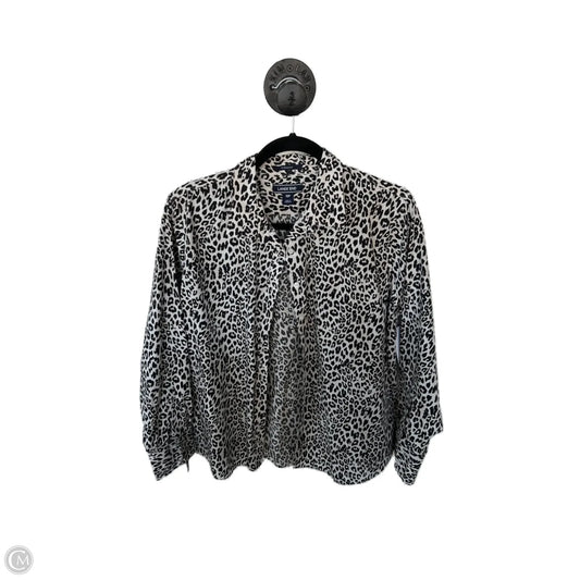 Top Long Sleeve By Lands End In Animal Print, Size: Xlp