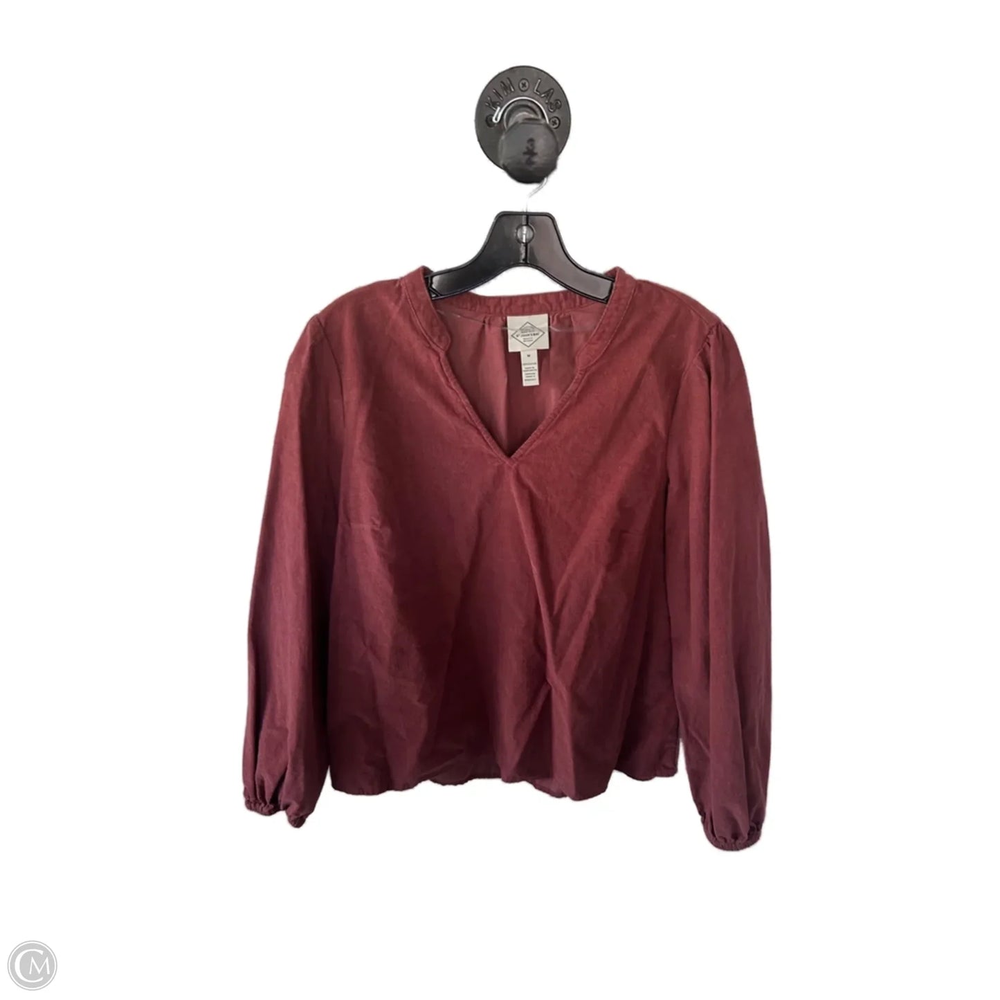 Top Long Sleeve By St Johns Bay In Red, Size: M