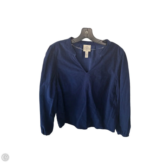 Top Long Sleeve By St Johns Bay In Blue, Size: M