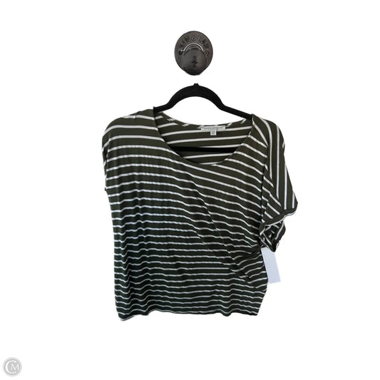 Top Short Sleeve Basic By Green Envelope In Green & White, Size: Xxl