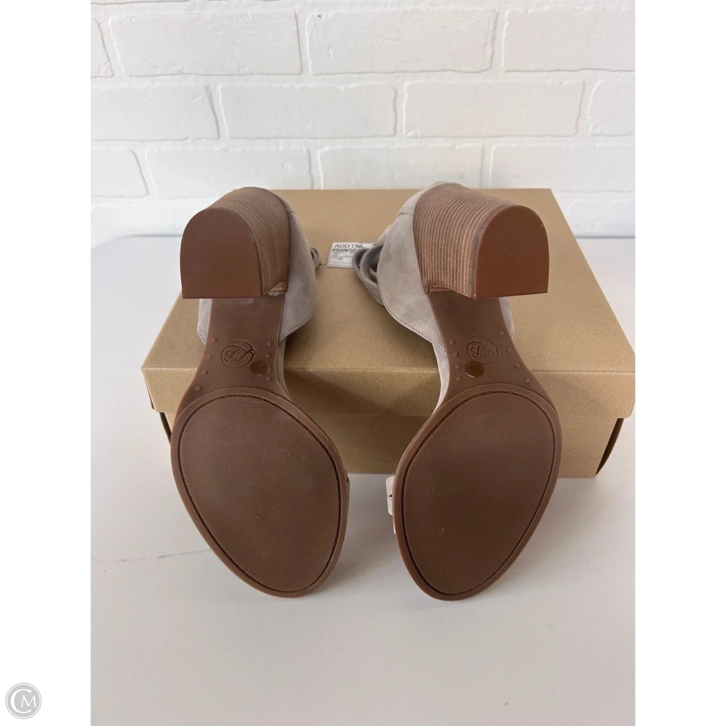 Sandals Heels Block By Lucky Brand In Grey, Size: 10