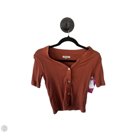 Top Short Sleeve By Madewell In Orange, Size: Xs