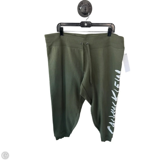 Pants Lounge By Calvin Klein In Green & White, Size: 20