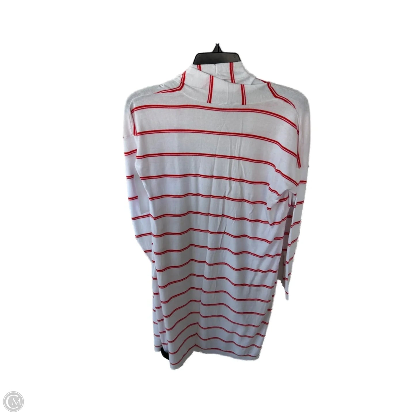 Sweater Cardigan By Cabi In Red & White, Size: S