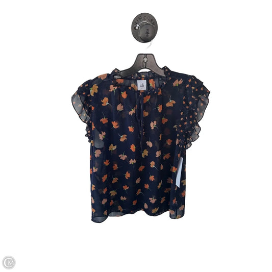 Top Short Sleeve By Cabi In Blue & Orange, Size: S