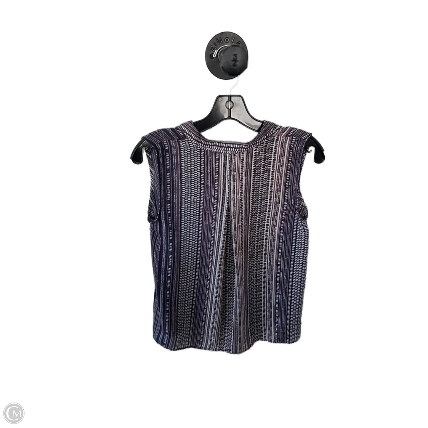 Top Sleeveless By Nic + Zoe In Purple & White, Size: Sp