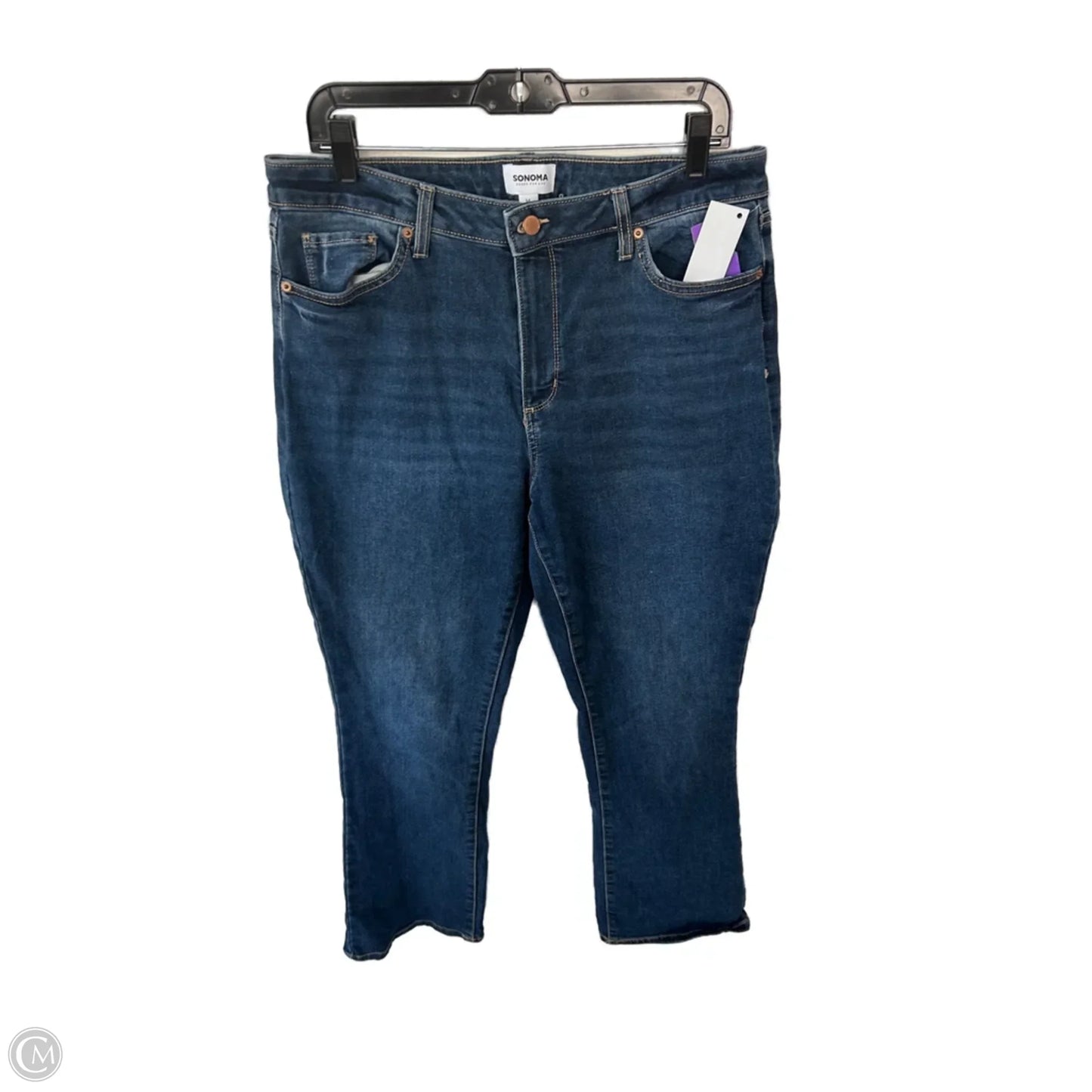 Jeans Straight By Sonoma In Blue Denim, Size: 14