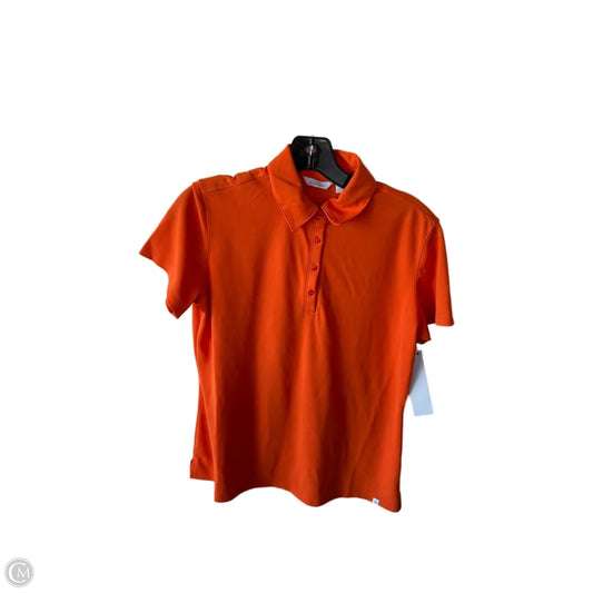 Athletic Top Short Sleeve By Lady Hagen In Orange, Size: M