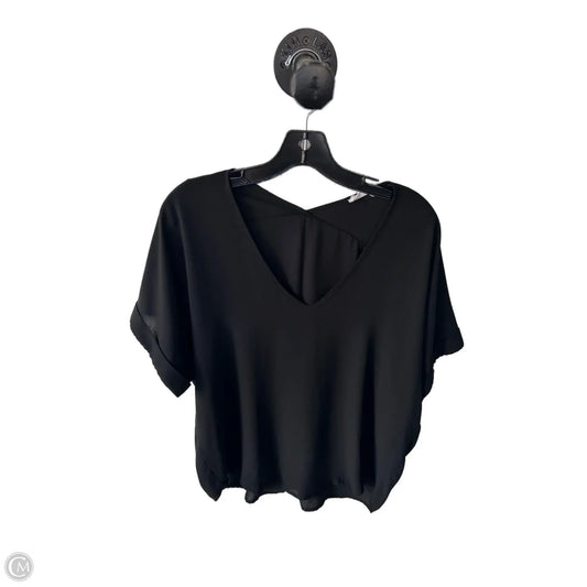 Top Short Sleeve Basic By Lush In Black, Size: S