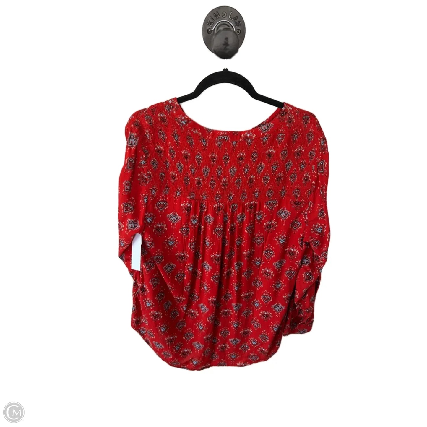 Top Long Sleeve By Beachlunchlounge In Red, Size: Xl