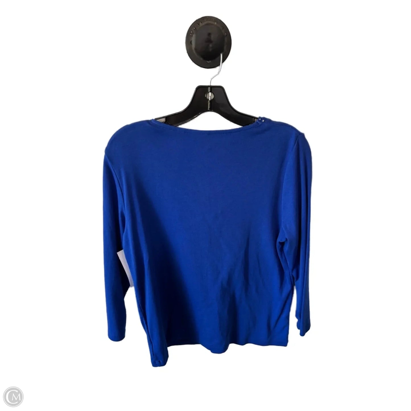 Top Long Sleeve Basic By Rafaella In Blue, Size: L