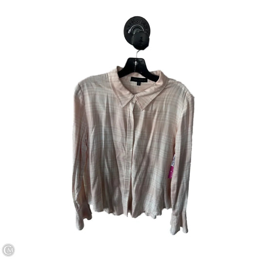 Top Long Sleeve By Sanctuary In Pink & White, Size: M