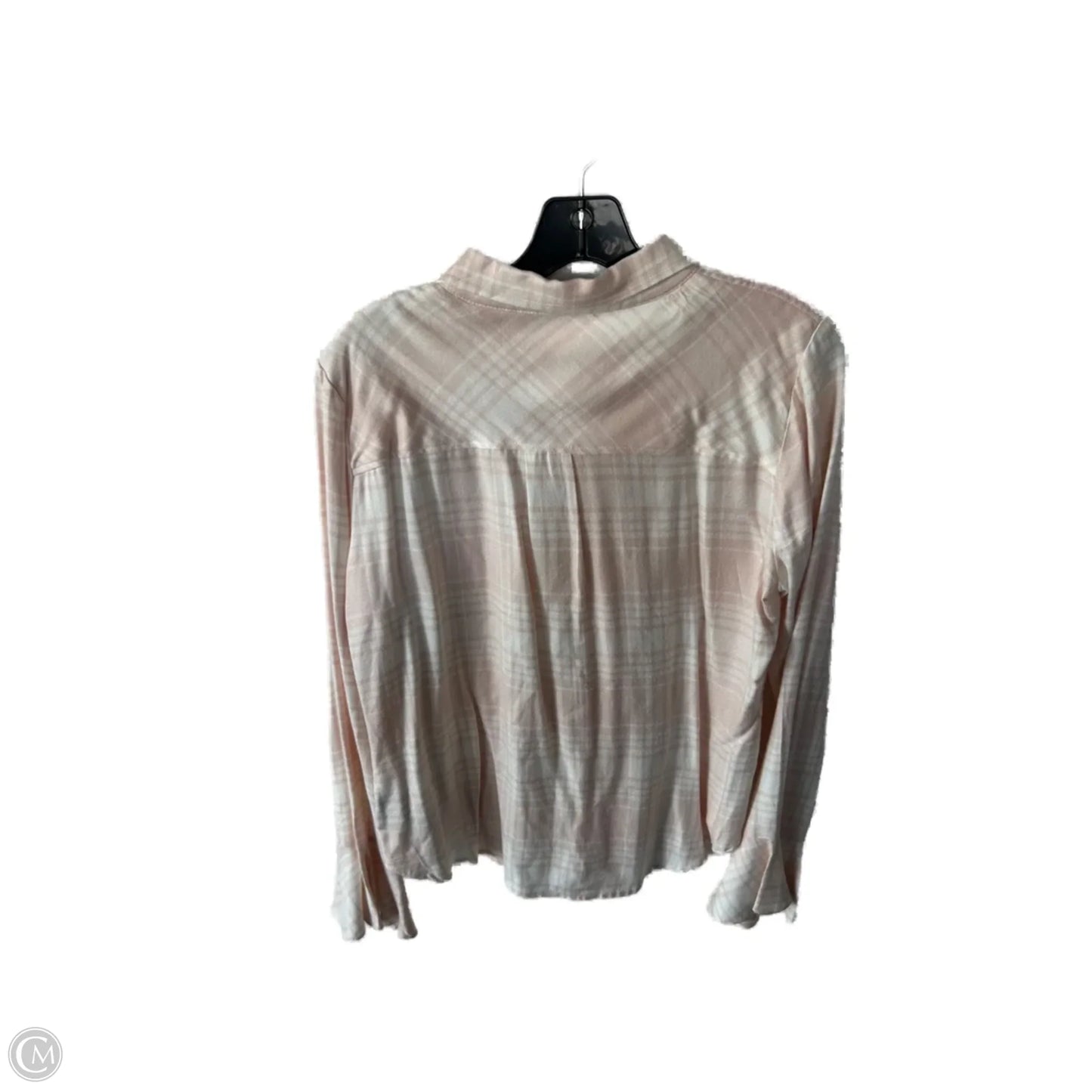 Top Long Sleeve By Sanctuary In Pink & White, Size: M