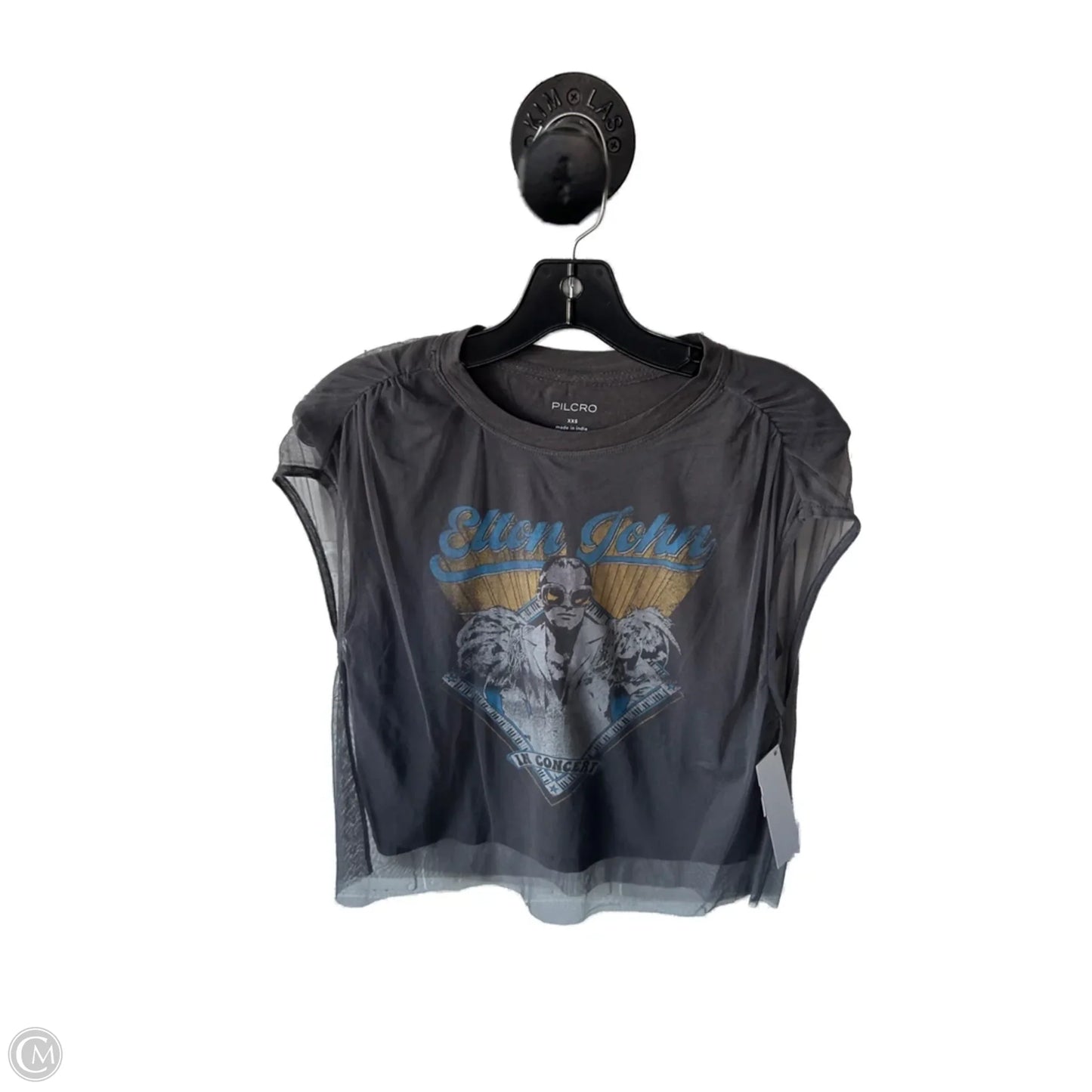 Top Short Sleeve By Pilcro In Grey, Size: Xxs