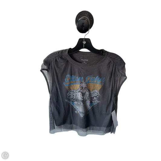 Top Short Sleeve By Pilcro In Grey, Size: Xxs