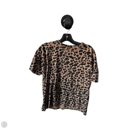 Top Short Sleeve Basic By Aerie In Black & Brown, Size: Xxs