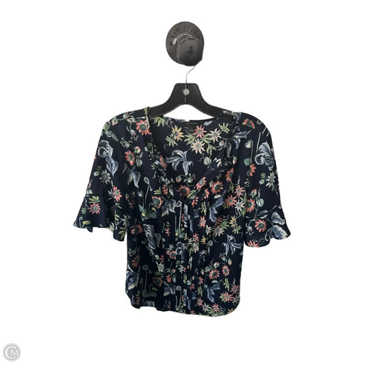 Top Short Sleeve By Ann Taylor In Blue & Green, Size: S