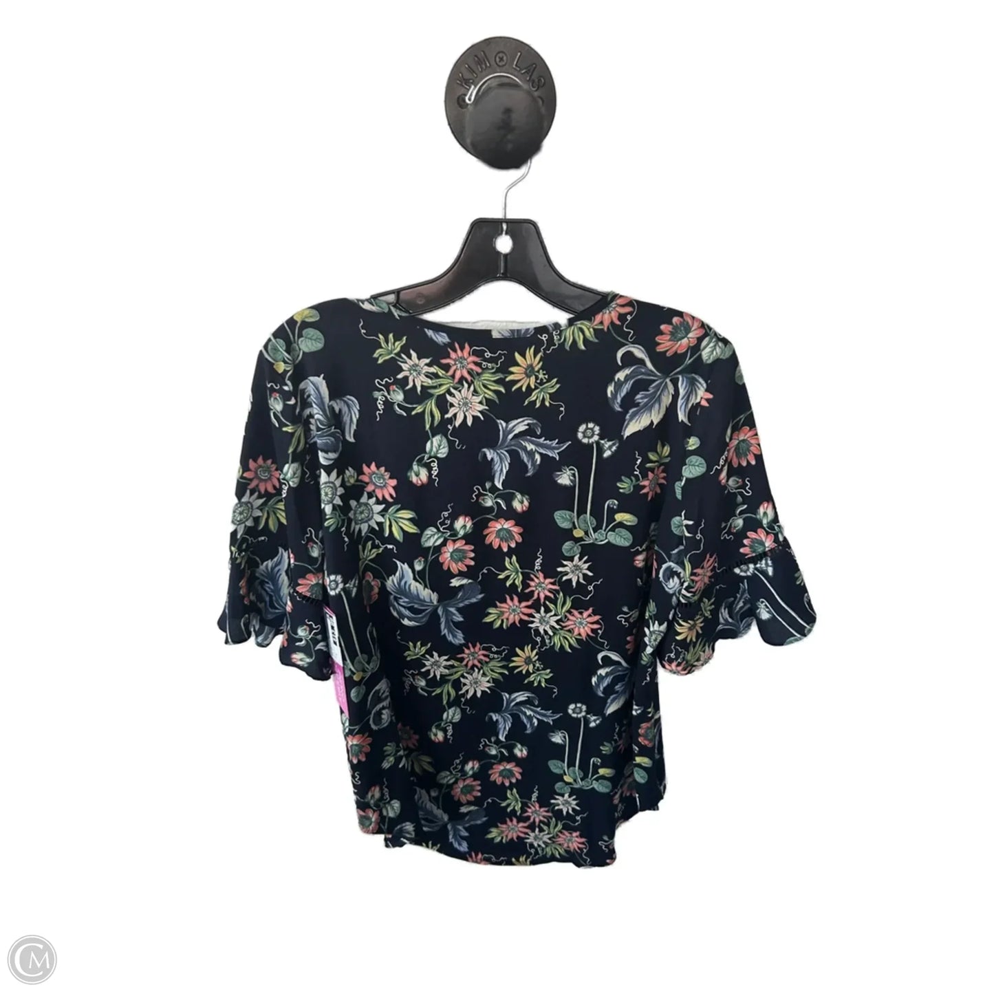 Top Short Sleeve By Ann Taylor In Blue & Green, Size: S