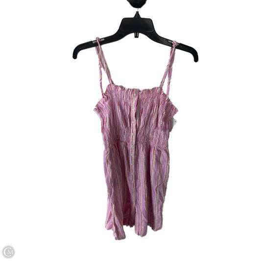 Dress Casual Midi By Universal Thread In Pink & White, Size: M