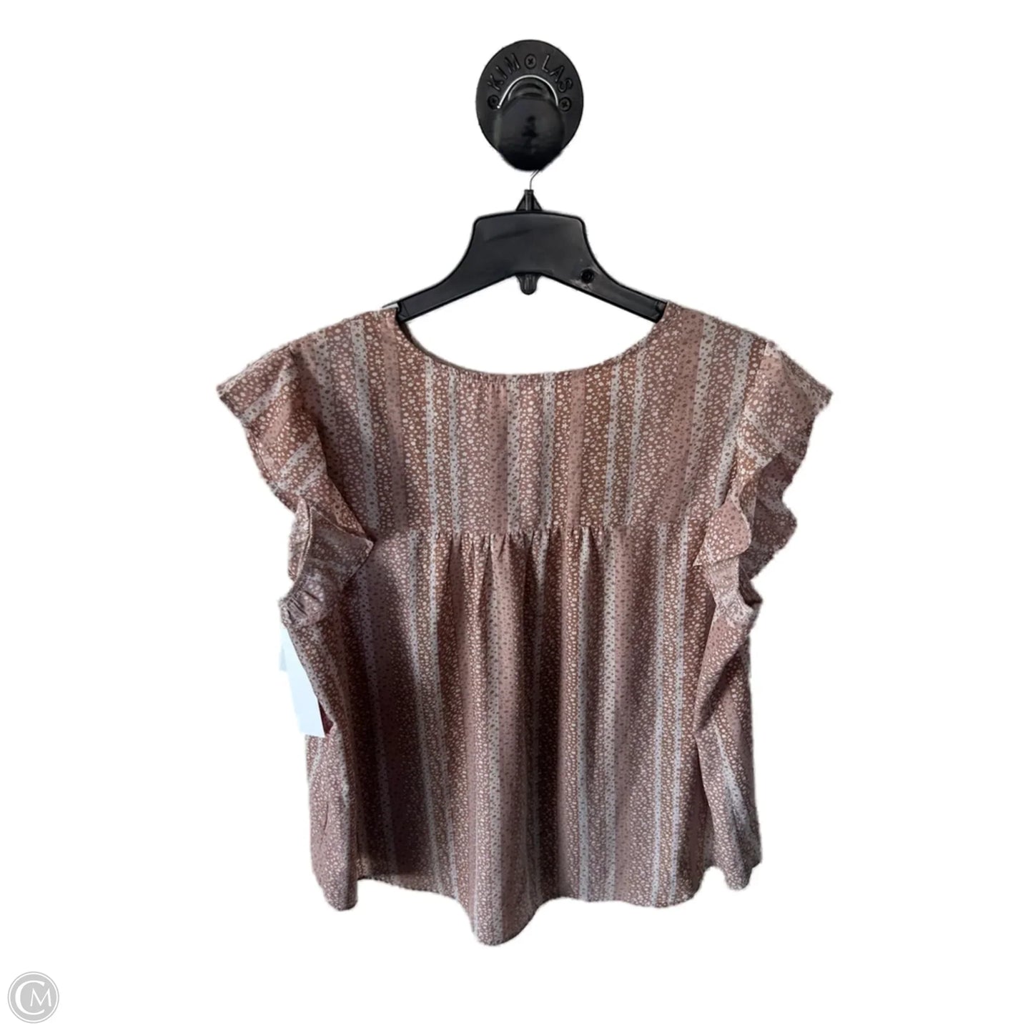 Top Short Sleeve By Clothes Mentor In Tan, Size: 3x