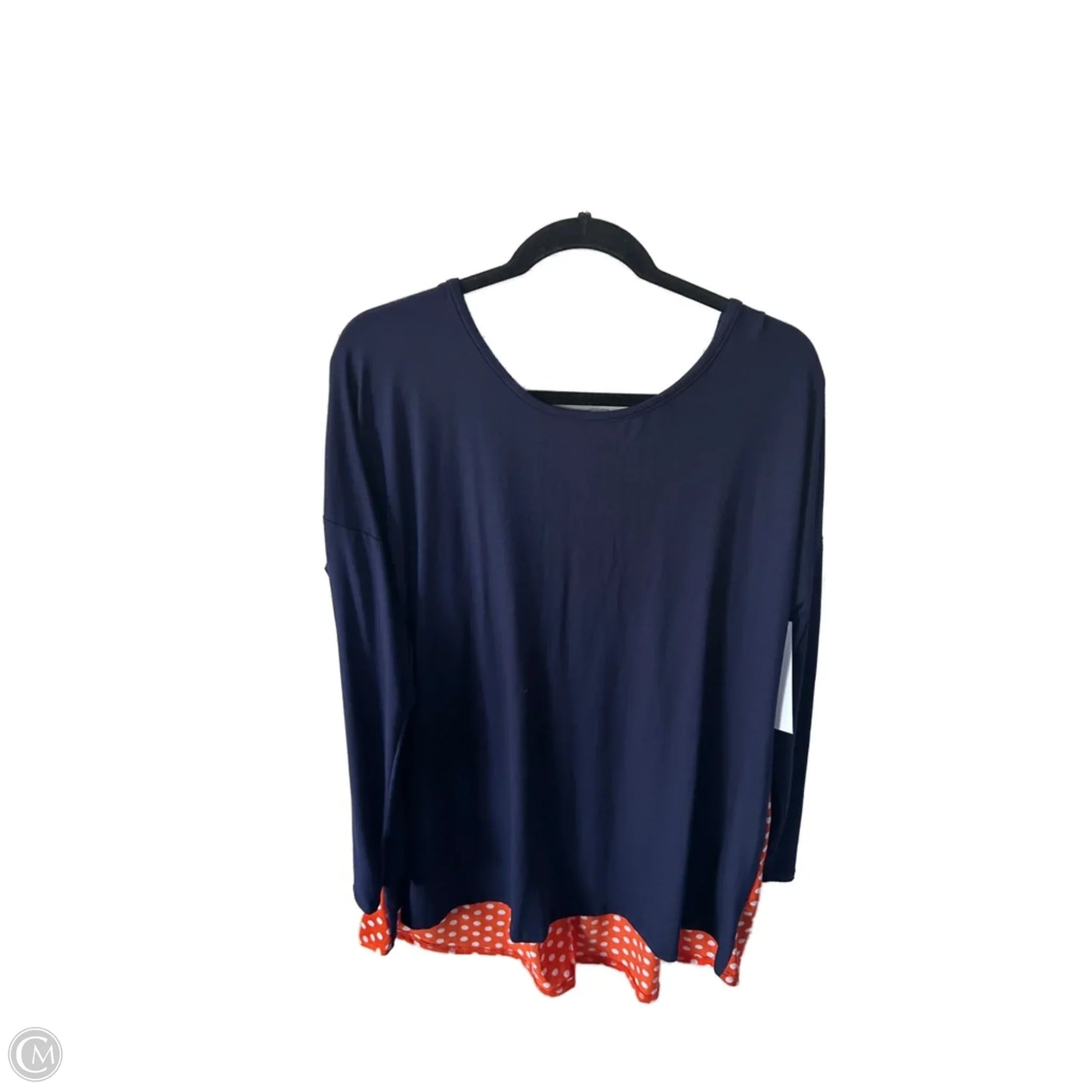 Top Long Sleeve By Clothes Mentor In Blue & Orange, Size: 1x