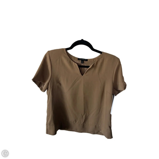 Top Short Sleeve By Banana Republic In Brown, Size: M