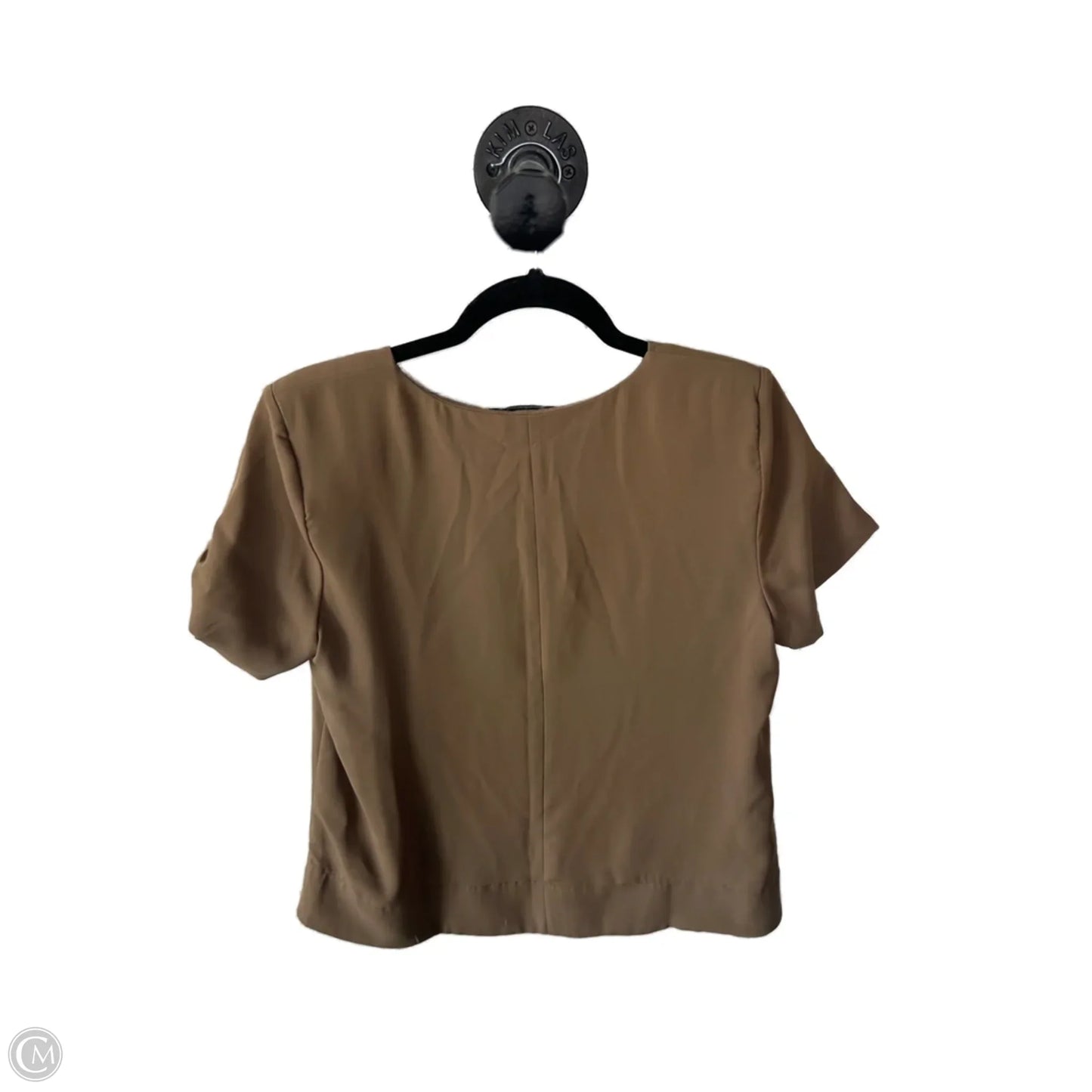 Top Short Sleeve By Banana Republic In Brown, Size: M