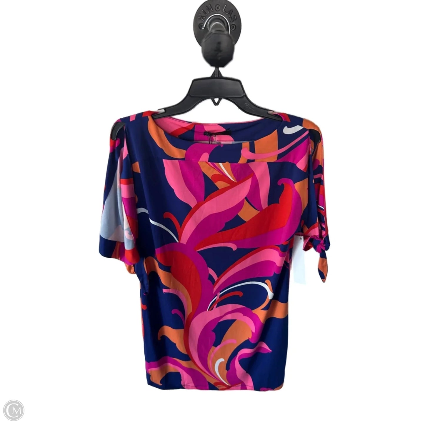 Dress Casual Short By Trina By Trina Turk In Blue & Pink, Size: S