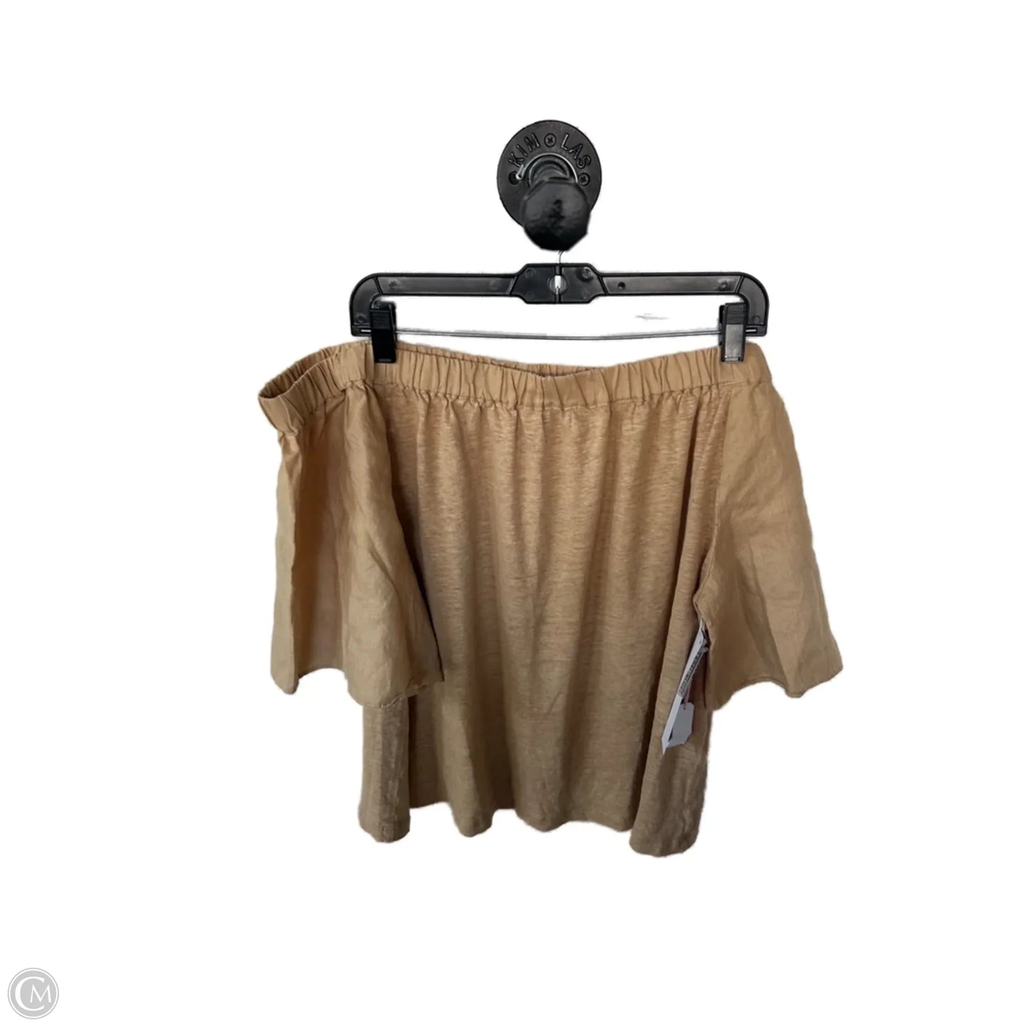 Top Short Sleeve By Chicos In Tan, Size: Xl