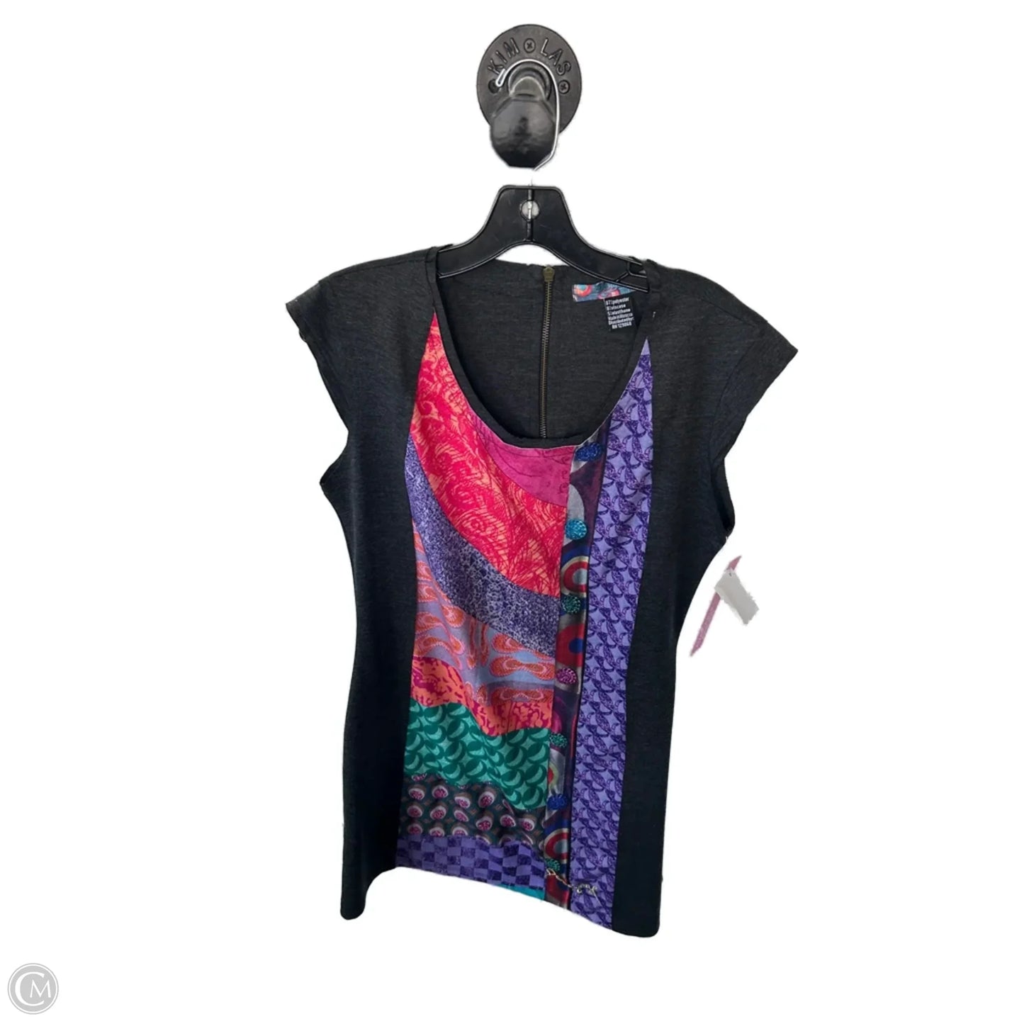 Dress Casual Short By Desigual In Grey & Purple, Size: Xl