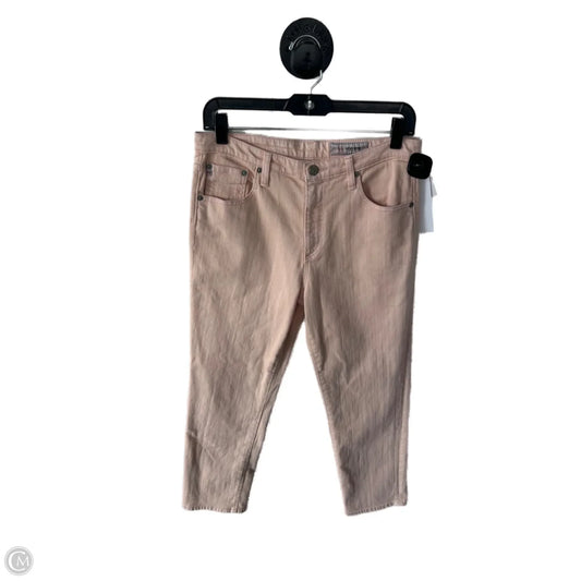 Jeans Straight By Adriano Goldschmied In Pink Denim, Size: 10