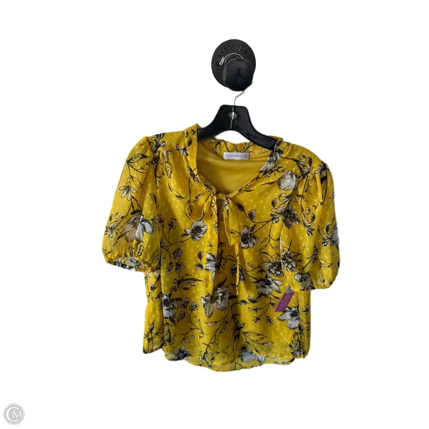 Top Short Sleeve By Retrology In Yellow, Size: M