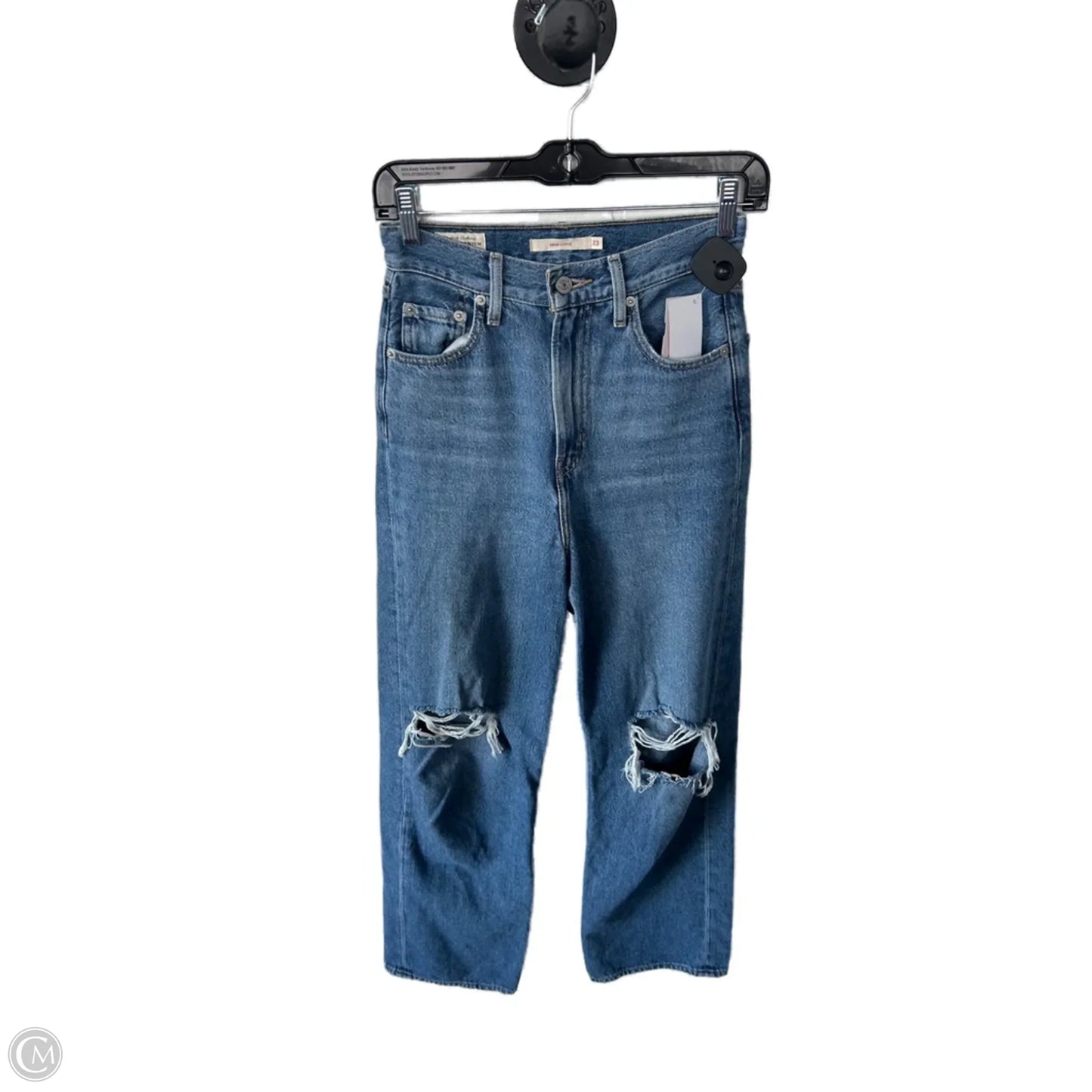 Jeans Wide Leg By Levis In Blue Denim, Size: 0