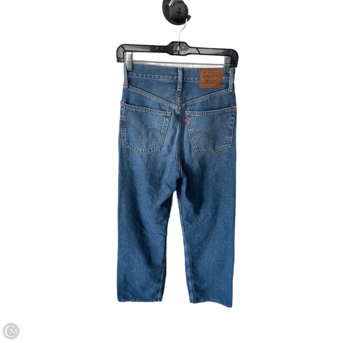 Jeans Wide Leg By Levis In Blue Denim, Size: 0