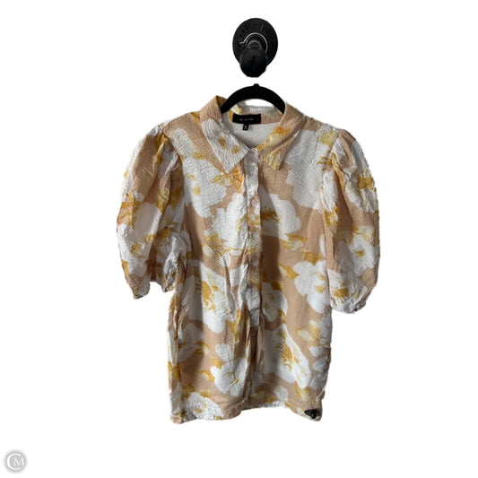 Dress Casual Short By En Saison In Tan & White, Size: M