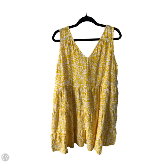 Dress Casual Midi By Sonoma In Yellow, Size: Xl